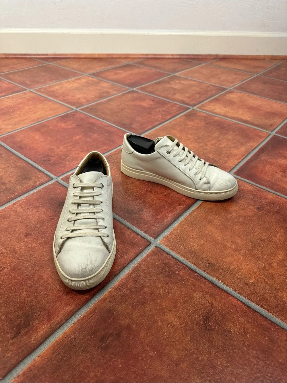SuitSupply Minimalist Sneakers in White Calf Leather